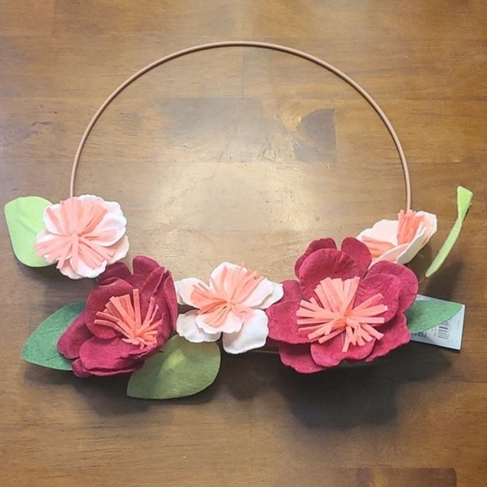 14" Spring Summer Floral Wreath